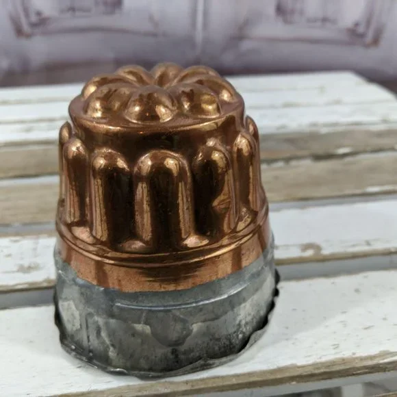 Antique jello copper mold unique decorative vintag‎